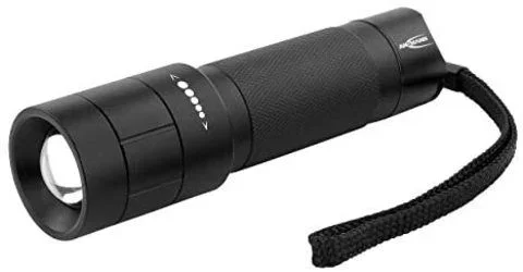 Ansmann LED de tachenlampe, aluminio, negro, 12.3 x 3.4 x 3.4 cm