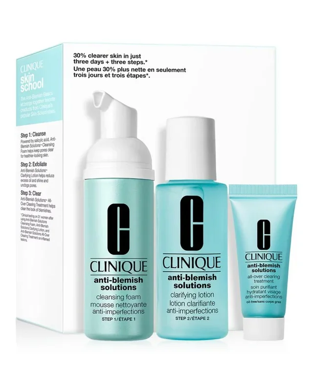Anti-blemish solutions 3-step skin care system estuche 3 pz