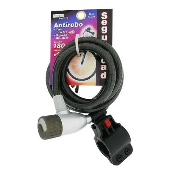 Antirrobo con llave 12 mm 180 cm Electro Dh 47.020 8430552107520