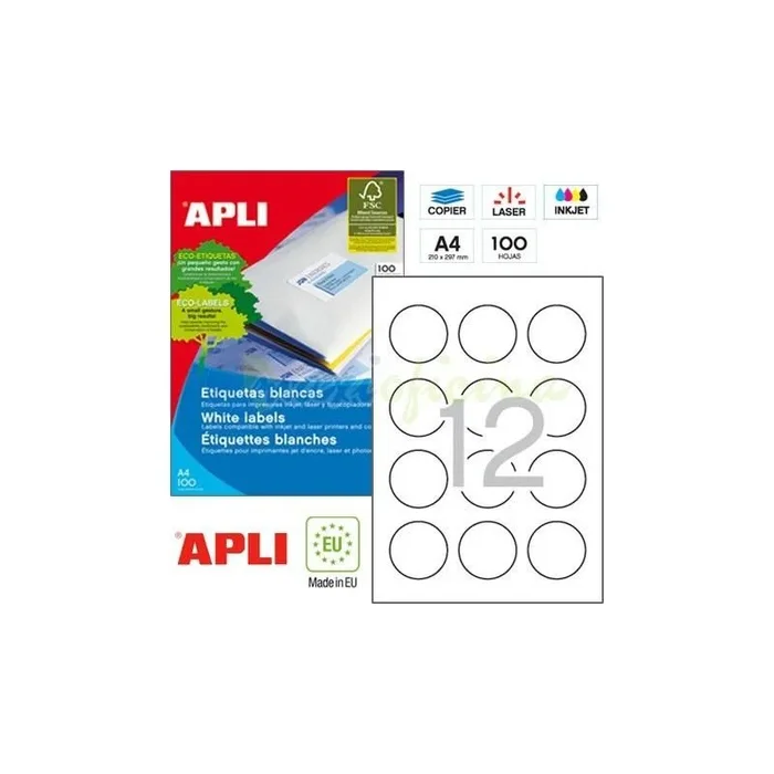 APLI 01244 etiqueta de impresora Blanco