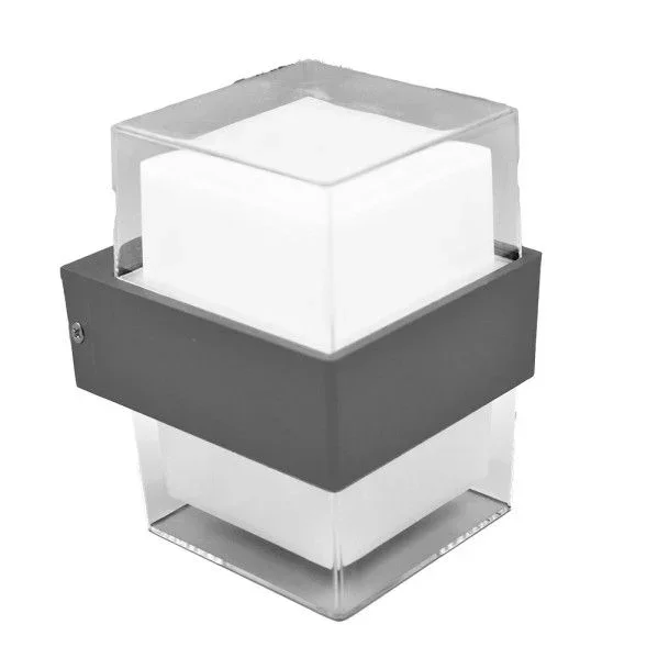 Aplique exterior 8w 3000k tucan gris ip44 500lm 13,3×9,5×10,5 cm