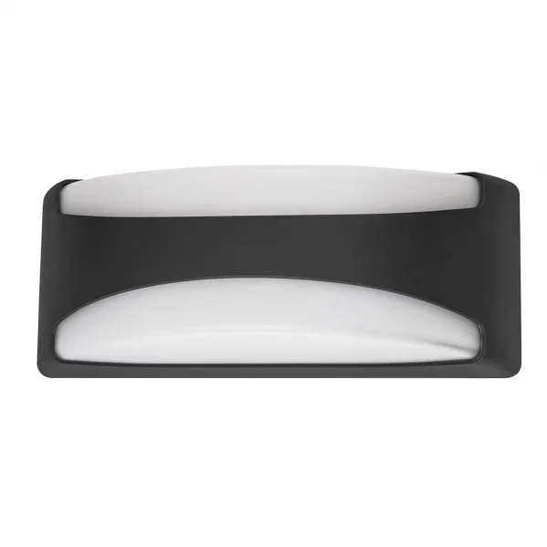 Aplique exterior daikon 1xe27 negro ip65 policarbonato 13,2x32x13 cm