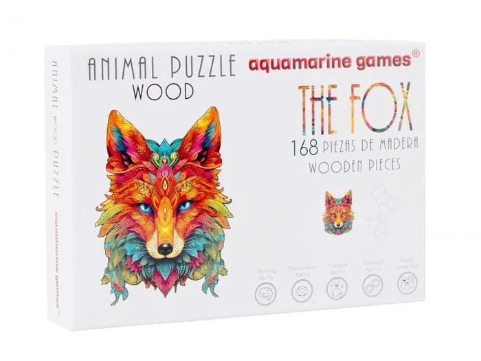 Aquamarine Games- Animal Wood Puzzle The Fox, Multicolor (1)