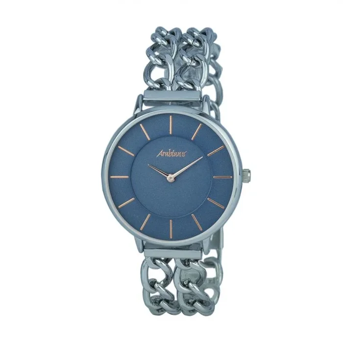 Arabians DBA2243B – Reloj Analógico para Mujer, Color Azul/Plata