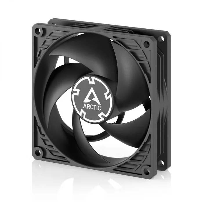 ARCTIC P9 PWM PST – Ventilador de PC, Ventilador de caja PWM de 92 mm con divisor de cable, optimizado para presión estática, 200-3000 rpm, motor silencioso y eficiente, modo 0 dB – Negro