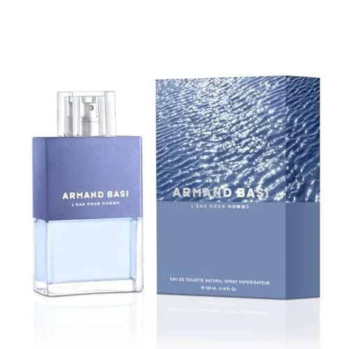 Armand Basi | L’Eau pour Homme Eau de Toilette, Perfume para hombre en spray, Familia olfativa Cítrica, Floral y Amaderada, 125 ml
