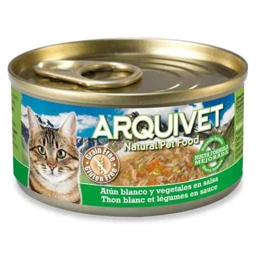 Arquivet Comida Húmeda para Gatos con Atún Blanco en Salsa y Verduras 110 g