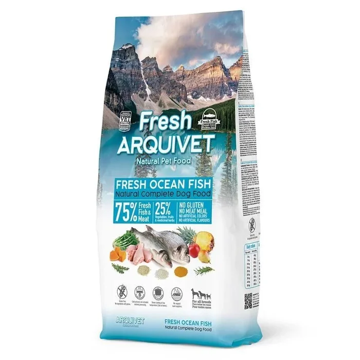 Arquivet Fresh Ocean Fish – 10 Kg – Alimento Completo para Perros – Pescado y Carne Frescos