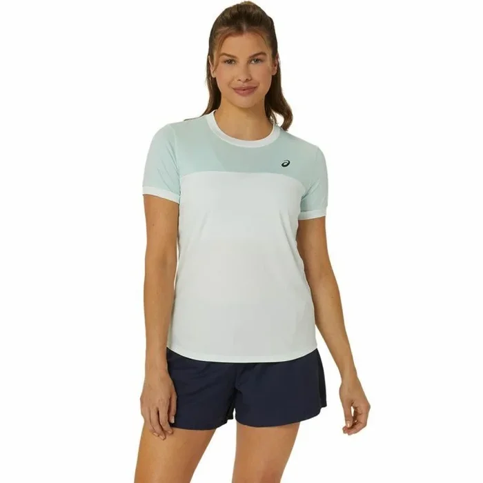 Asics Camiseta Deportiva de Manga Corta Court Blanco Mujer Tenis – Marca EAN: 4550457216364 – Talla: XS