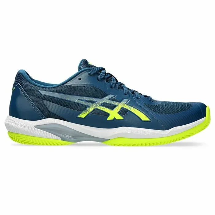 Asics Solution Swift FF 2 Clay, Sneaker Hombre, Mako Blue Safety Yellow, 44.5 EU