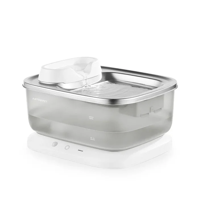 AstroPet Fuente para perros y gatos de 7 l, ultraligera, inalámbrica, automática para gatos y perros, 40 días de larga duración de la batería, menos de 30 dB, extremadamente silenciosa, fácil limpieza