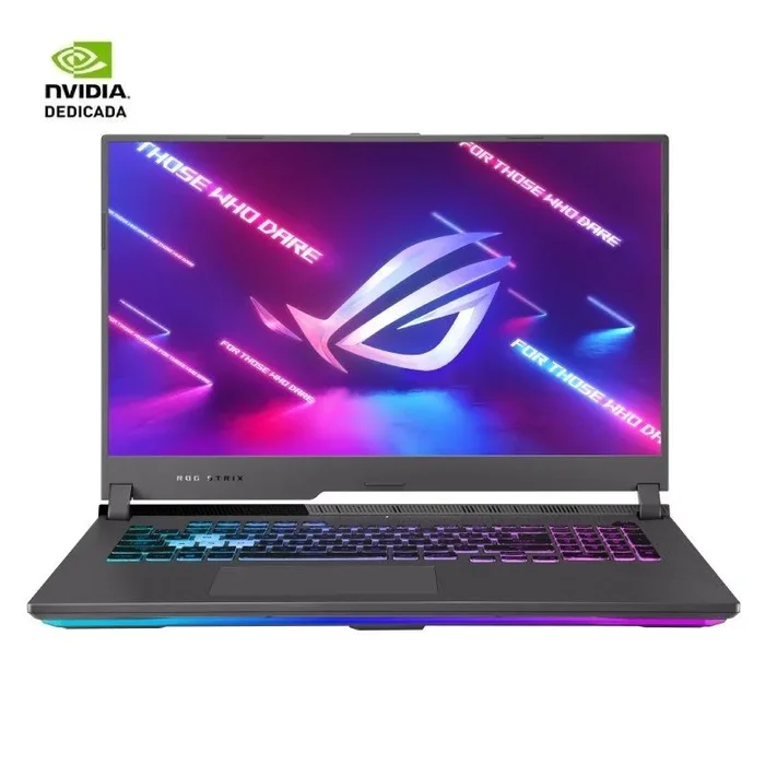 ASUS ROG Strix G17 G713IC-HX001 – Portátil Gaming de 17.3″ Full HD 144Hz (Ryzen 7 4800H, 16GB RAM, 1TB SSD, GeForce RTX 3050 4GB, Sin Sistema Operativo) Negro – Teclado QWERTY español