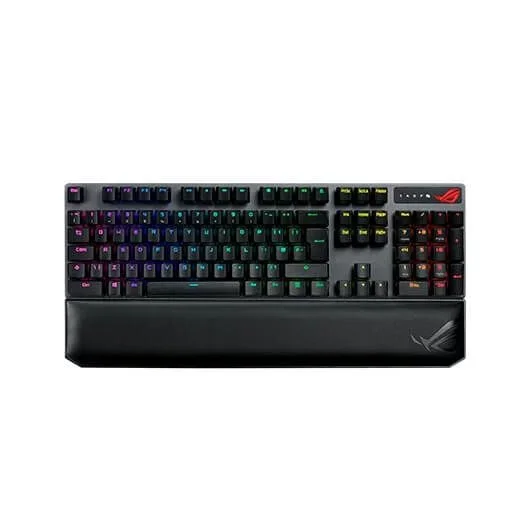 ASUS ROG Strix Scope NX RGB Wireless Deluxe – Teclado mecánico gaming (interruptores mecánicos ROG NX Red, PBT, triple conectividad, marco de aluminio, especial para juegos FPS) Negro