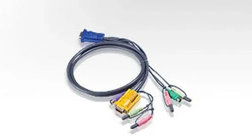 Aten cable kvm ps/2 con audio y sphd 3 en 1 de 5 m