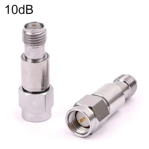 Atenuador 10Dbi SMA DC-6GHz con Conectores Fijos Coaxiales SMA