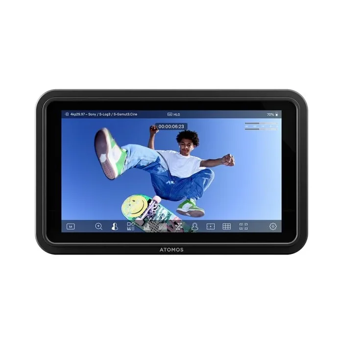 Atomos Shinobi GO – Monitor de campo HDMI 4K de 5 pulgadas con pantalla táctil HDR, 1500 nit, batería de larga duración, diseño ligero