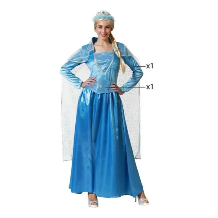 Atosa disfraz princesa azul mujer adulto M