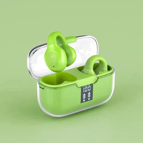 Auricular Bluetooth G91 Reducción de Ruido TWS Conducción Ósea Clip Para Oreja (Verde)