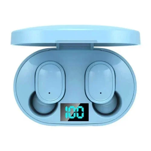 Auricular Bluetooth Inalámbrico TWS E6S con Pantalla LED (Azul)