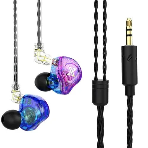Auricular In-Ear Qkz Ak6 Max Dynamic Subwoofer Controlado Por Cable (Colorido)