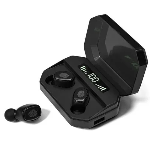 Auricular Inalámbrico M8 Bluetooth 5.0 TWS Pantalla Digital Táctil con Caja de Carga (Negro)