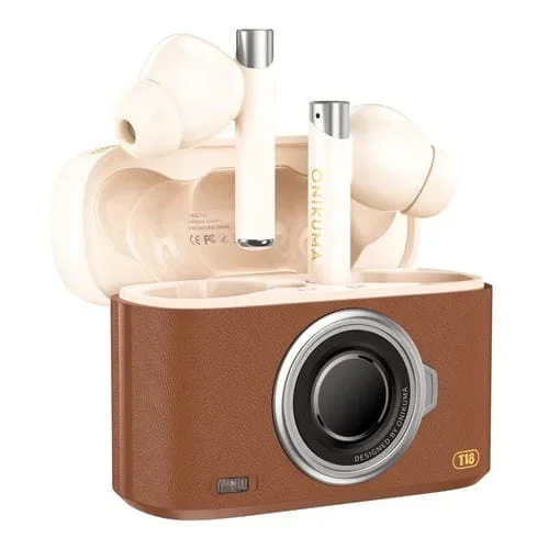 Auricular Inalámbrico Onikuma T18 Bluetooth 5.3 (Marrón)