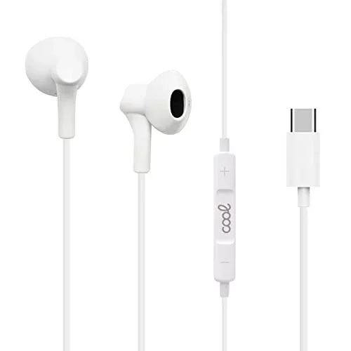 Auriculares Botón Cool Stereo Tipo-C con Micro (Digital) Blanco