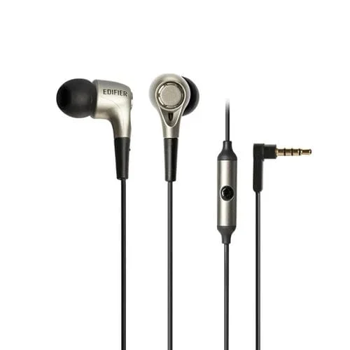 Auriculares deportivos Edifier H230P Subwoofer in-Ore 3.5mm con micrófono y control por cable (Negro)