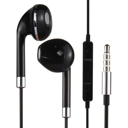 Auriculares en Oreja 3,5 mm con Control y Micrófono (Plata)