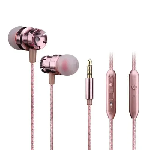 Auriculares In-Ear En500 3.5mm Plug Snake Pattern (Oro Rosa) 2 Pcs