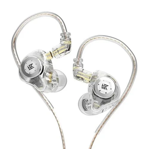 Auriculares In-Ear Kz-Edx Pro 1.25M Dynamic Hifi Deportes Sin Micrófono (Transparente)
