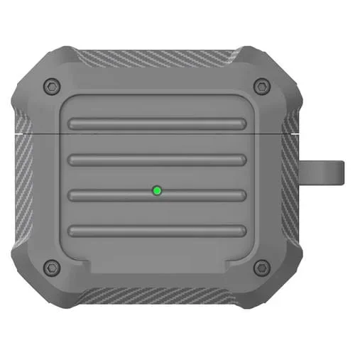 Auriculares inalámbricos funda protectora fibra de carbono TPU para Aeroplass 3 (Gris)