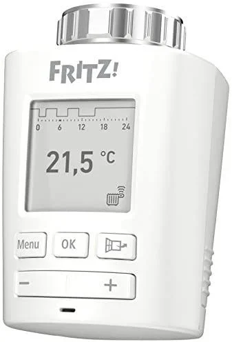 AVM FRITZ!DECT 301 Termostato inteligente para radiador para el hogar y para todo tipo de válvulas de radiador de red y FRITZ!Box con base DECT, FRITZ!OS a partir de la versión 6.83)