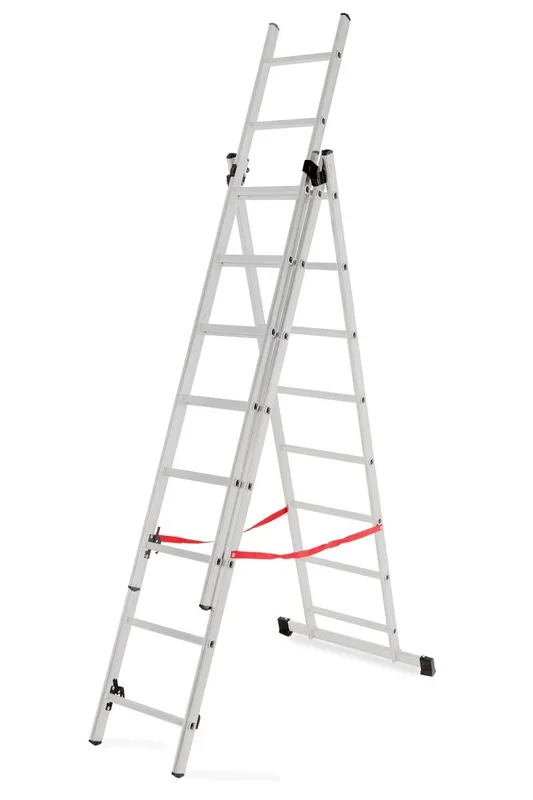 Awtools drabina aluminiowa basic 3×8 stopni 150kg