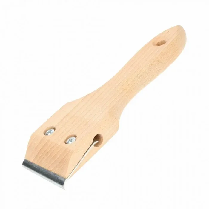 Awtools, Rasqueta de madera 40 mm, herramienta de lijado, ideal para alisar superficies de madera, diseño compacto, perfecta para carpintería y bricolaje, color metálico