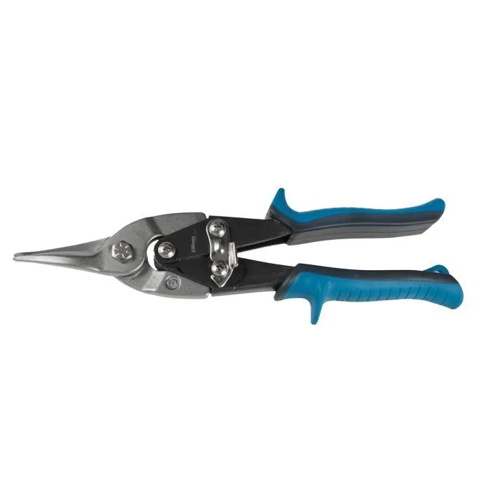 Awtools WX7960 tijeras para chapa corte recto, hojas de acero endurecido, mango antideslizante ergonómico, corte preciso en láminas metálicas, uso profesional y bricolaje