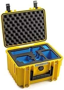 B&W – Maletín de Transporte para GoPro 9/10 / 11/12 – Type 2000 Amarillo – Impermeable según certificación IP67, Resistente al Polvo, irrompible e Indestructible