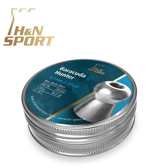 Balines H&N Barracuda Hunter 1,18g Lata 200 Unid. 5,5mm