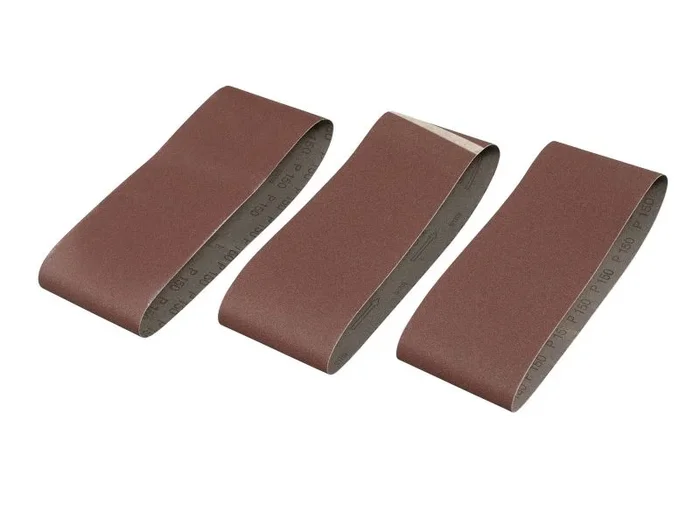 Banda de lija Irwin K150 100 x 610 mm, para Makita M9400, 9403 y 9404, lijado en seco de madera tratada y metal, tamaño de grano 150, pack de 3 piezas, ideal para lijadoras de banda.