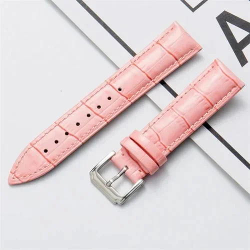 Banda de Reloj de Cuero de Ternero 24mm (Rosa)
