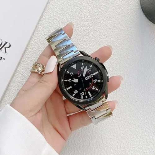 Banda de Reloj de Reemplazo Acero Estilo Rayo 22mm (Oro Plateado)