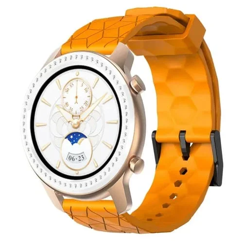 Banda de Reloj para Amazfit GTR 42mm 20mm Silicona Patrón de Fútbol (Amarillo)