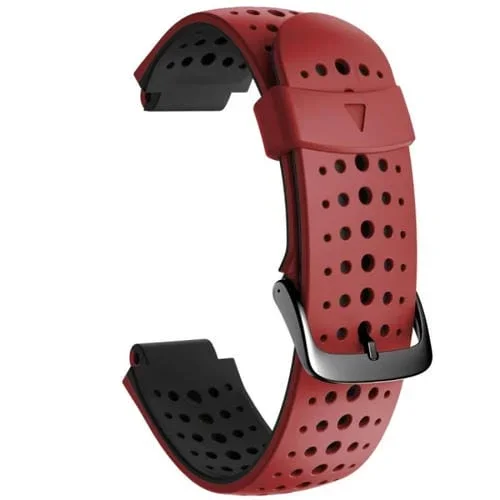 Banda de Reloj silicona para Garmin Forerunner 220 (Negro Rojo)