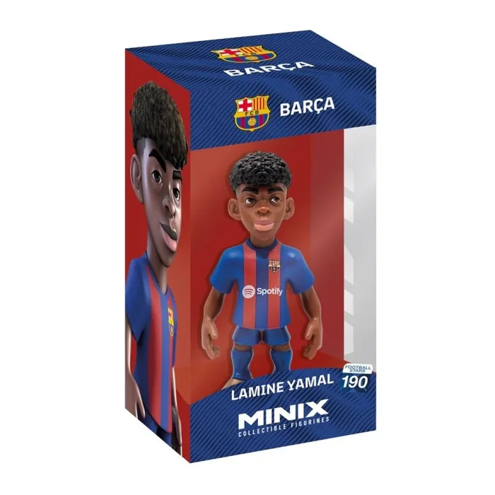 BANDAI MINIX Collectible Figurines MN18406 Figura de Lamine Yamal, FC Barcelona, Coleccionables de 12 cm para Exhibición, Idea de Regalo para Niños y Adultos, Fans de fútbol
