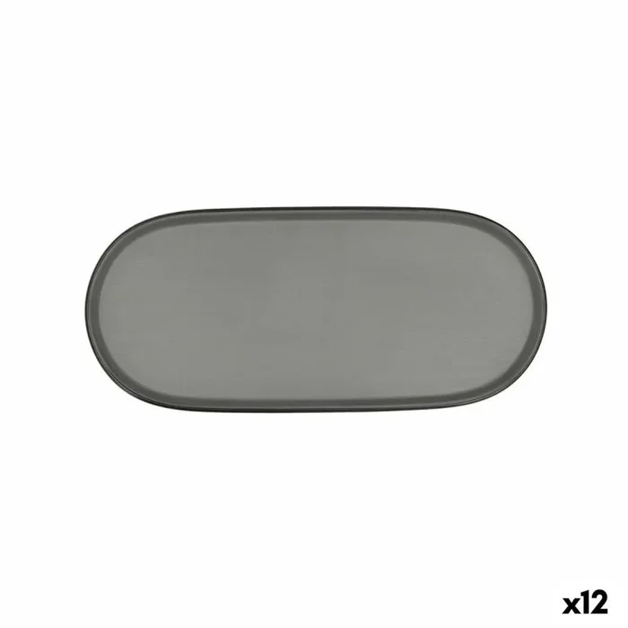 Bandeja de aperitivos bidasoa gio gris plástico 28 x 12 cm (12 unidades)