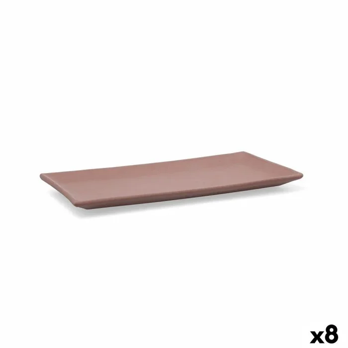 Bandeja de aperitivos quid mineral gres terracota cerámica 15 x 30 cm (8 unidades)