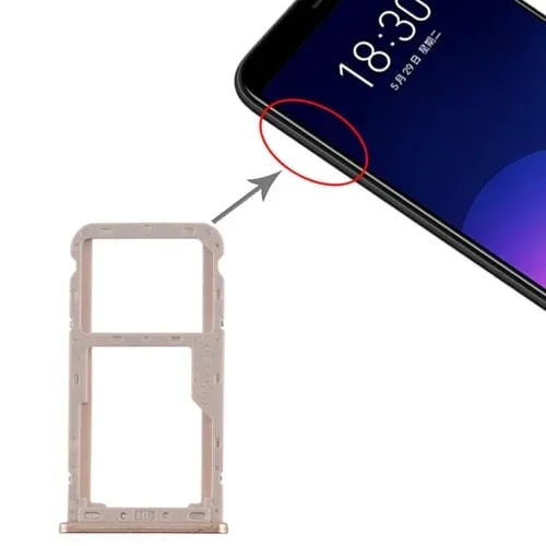 Bandeja Tarjeta SIM y Micro SD Meizu M6T (Oro)