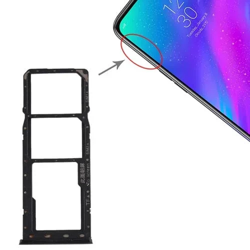 Bandeja Tarjeta SIM y Micro SD Realme 3 (Negro)