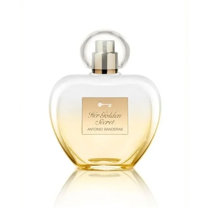 BANDERAS Perfumes, Her golden secret, Eau de Toilette en Espray para Mujer, Larga duración, Fragancia femenina, romántica y con encanto, Notas frutales, florales y de vainilla, 50 ml