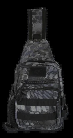 Bandolea Barbaric de Nylon 600D de color Black Phyton Cam con cremallera con capacidad de 3 litros